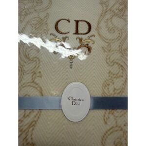 Christian Dior Winter Sheet 100% Cotton Cream Beige CD Logo 140x240cm NIB